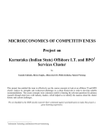 MICROECONOMICS OF COMPETITIVENESS Project on Karnataka (Indian State) Offshore I.T. and BPO