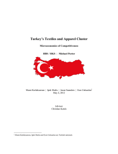 Turkey’s Textiles and Apparel Cluster  Microeconomics of Competitiveness HBS / HKS