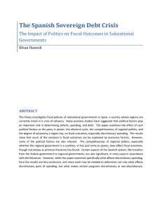 The Spanish Sovereign Debt Crisis Governments Ethan Haswell