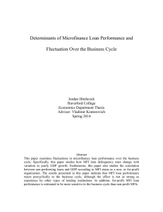 Determinants of Microfinance Loan Performance and Fluctuation Over the Business Cycle