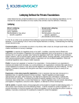 Lobbying Defined for Private Foundations