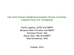 Life-cycle Human Capital Accumulation Across Countries: Lessons From U.S. Immigrants