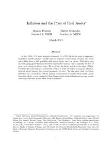 Inflation and the Price of Real Assets ∗ Monika Piazzesi Martin Schneider