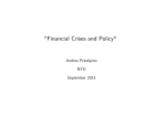 &#34;Financial Crises and Policy&#34; Andrea Prestipino NYU September 2013