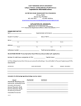 Nutrition and Dietetics application form