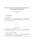 Review of Basic Probability and Statistics for Reliability Theory - EGM.