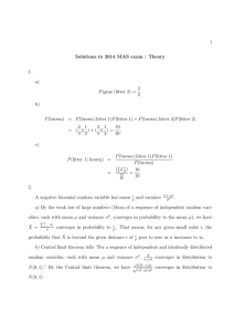 Solutions to MAS Theory Exam 2014