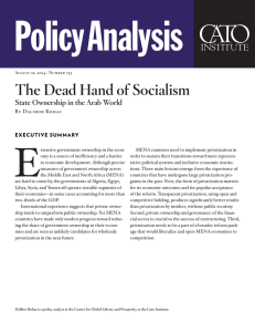 PolicyAnalysis E The Dead Hand of Socialism State Ownership in the Arab World