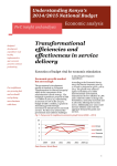 Transformational efficiencies and effectiveness in service delivery