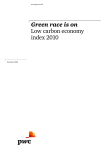Green race is on Low carbon economy index 2010 www.pwc.co.uk