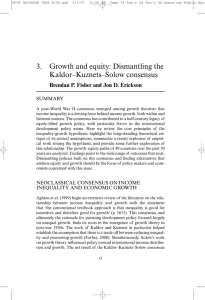 3. Growth and equity: Dismantling the Kaldor–Kuznets–Solow consensus