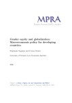 MPRA Gender equity and globalization: Macroeconomic policy for developing countries