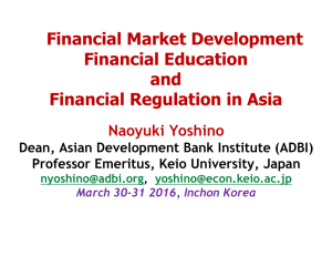 Financial Market Development Financial Education and Financial Regulation in Asia