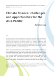 Climate finance: challenges and opportunities for the Asia-Pacific Ilaria Carrozza