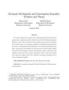 Economic Development and Consumption Inequality: Evidence and Theory