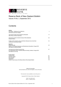 Bulletin Contents Volume 75 No. 3, September 2012