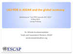 LAO PDR in ASEAN and the global economy Dr. Witada Aunkoonwattaka
