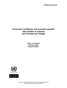 Consumer confidence and economic growth: case studies of Jamaica