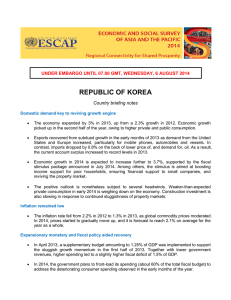 REPUBLIC OF KOREA  Country briefing notes