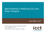 Best Practices in Reducing CO from Road Transport Josh Miller, ICCT!