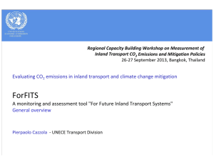Regional Capacity Building Workshop on Measurement of  Inland Transport CO Emissions and Mitigation Policies