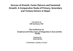 Sources of Growth, Factor Returns and Sustained  Growth: A Comparative Study of Primary, Secondary  and Tertiary Sectors in Nepal