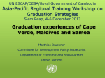Asia-Pacific Regional Training Workshop on Graduation Strategies Graduation experiences of Cape