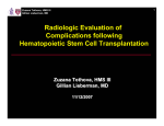 Radiologic Evaluation of Complications following Hematopoietic Stem Cell Transplantation