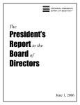 President’s Report Board Directors