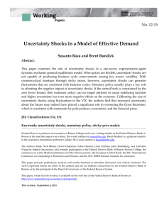 Uncertainty Shocks in a Model of Effective Demand No. 12-15