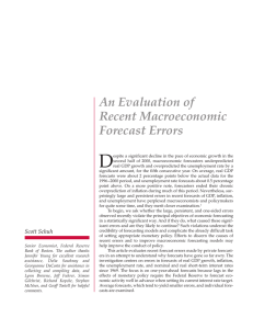 D An Evaluation of Recent Macroeconomic Forecast Errors