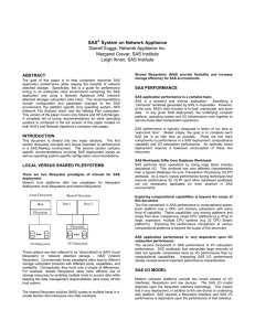 SAS? System on Network Appliance