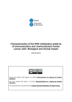 Characterization of the DNA methylation patterns of chemosensitive and chemoresistant human