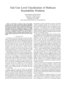 End User Level Classification of Multicast Reachability Problems,