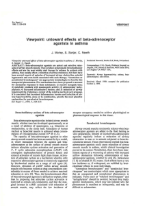 Viewpoint:  untoward  effects  of  beta-adrenoceptor J.