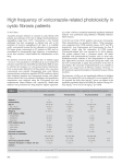 High frequency of voriconazole-related phototoxicity in cystic fibrosis patients