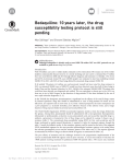 | Bedaquiline: 10 years later, the drug susceptibility testing protocol is still pending