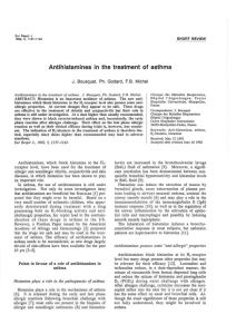 Antihistamines  in  the  treatment  of  asthma J . B