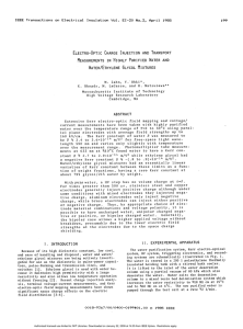 Zahn, M., Y. Ohki, K. Rhoads, M. LaGasse, and H. Matsuzawa, Electro- optic Charge Injection and Transport Measurements in Highly Purified Water and Water/Ethylene Glycol Mixtures, IEEE Transactions on Electrical Insulation UEI-20U, 199-211, April 1985