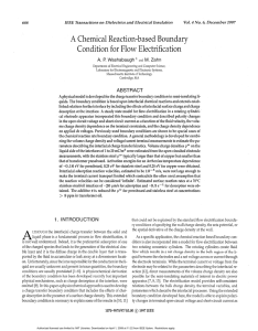 Washabaugh, A.P. and M. Zahn, A Chemical Reaction-based Boundary Condition for Flow Electrification, IEEE Transactions on Dielectrics and Electrical Insulation, Vol. 4, No. 6, pp. 688-709, December, 1997