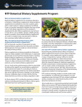 NTP Botanical Dietary Supplements Program