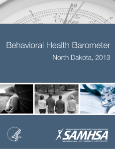 Behavioral Health Barometer North Dakota, 2013