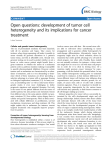 Open questions: development of tumor cell treatment