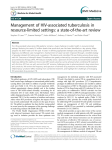 Management of HIV-associated tuberculosis in resource-limited settings: a state-of-the-art review Open Access