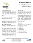 MIOSHA Fact Sheet Preventing Exposure to Hazardous Drugs