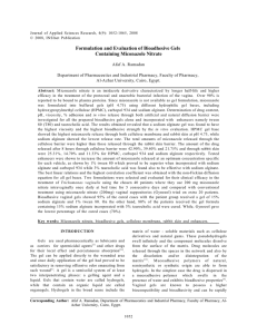 Formulation and Evaluation of Bioadhesive Gels Containing Miconazole Nitrate