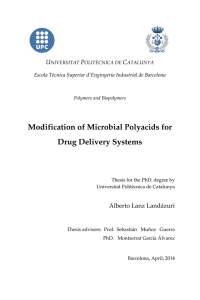 Modification of Microbial Polyacids for Drug Delivery Systems  U
