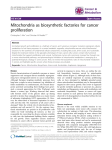 Mitochondria as biosynthetic factories for cancer proliferation Open Access