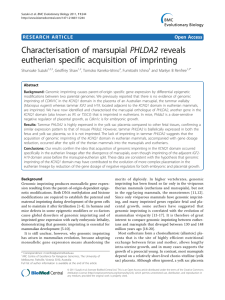 Characterisation of marsupial PHLDA2 reveals eutherian specific acquisition of imprinting Open Access