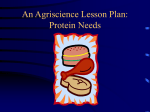 An Agriscience Lesson Plan: Protein Needs